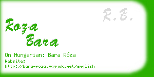 roza bara business card