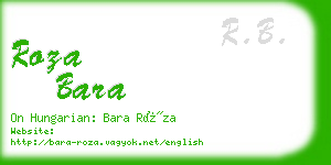 roza bara business card